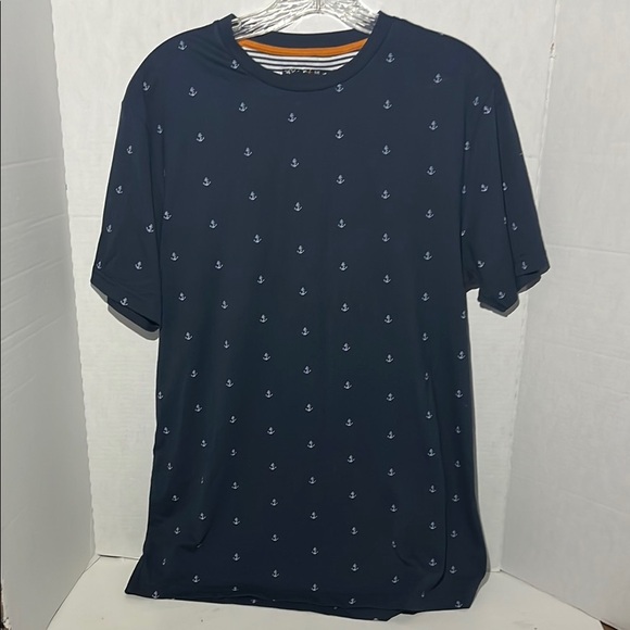 Cactus Blue Short Sleeve Tee with Subtle Pattern - Picture 1 of 3